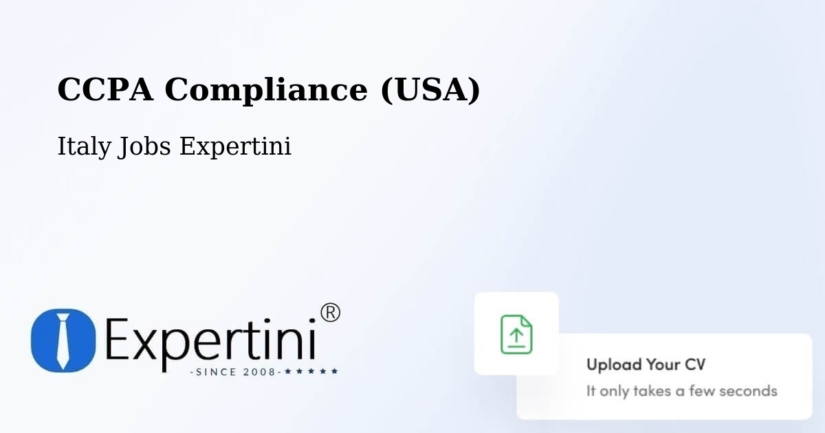 CCPA Privacy Rights & Compliance Notice – Usseglio - Italy Jobs Expertini